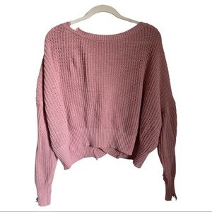 SHEIN Pink off the shoulder sweater